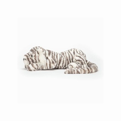 Jellycat Sacha Snow Tiger USA | 43852WJLA